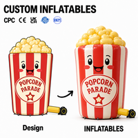 Structures gonflables géantes personnalisées, promotion de la restauration rapide, frites, matériau PVC, Oxford, publicité gonflable personnalisée