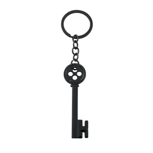 닐 게이먼의 Coraline & 비밀 키 메탈 키 체인 스켈레톤 키 펜던트 열쇠 고리 배낭 장식 블랙 보물 상자 디자인