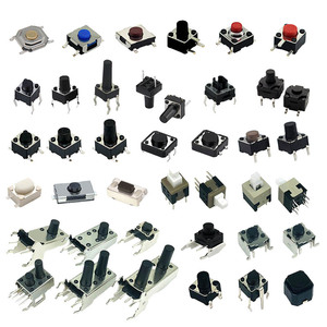 สวิตช์สัมผัส4.5x4.5x4.3H ปุ่ม4Pin สีดำสวิตช์สัมผัสไมโคร - Product Image 5