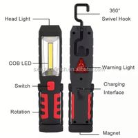 WOSEN Fabrik AC LED-Taschenlampen Braun 3500K Warmweiß Hakenmontage Tragbare USB-Aufladbare ABS-Kunststoff-Gehäuse Arbeitsleuchten