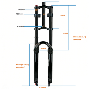 AFTFA 32mm Dual Crown Air Adjustable Damping <strong>Downhill</strong> MTB Electric Bike Front <strong>Fork</strong> - Product Image 5