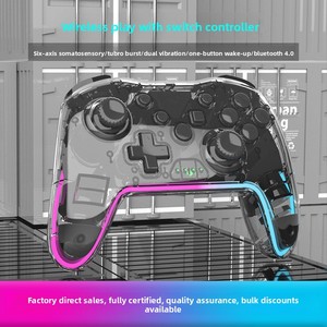 High-quality BT Wireless <strong>Controller</strong> <strong>Double</strong> Vibration Realistic Haptic Feedback One-button Wake-up <strong>Controller</strong> for Switch - Product Image 5