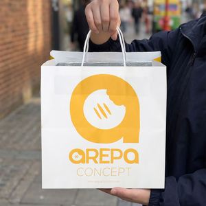 Sacs en papier kraft biodégradables et recyclables personnalisés avec logo pour la restauration rapide et les emballages à emporter des restaurants de boulangerie - Product Image 2