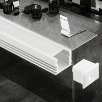 Accessoire LED encastré 0809A, série 6000, profil en alliage d'aluminium, services de découpe et de soudure, décorations exquises pour armoires de cuisine