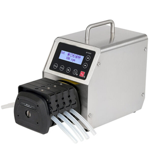 BT100S-1+4 YZ15T ปั๊มเพอริสตัลติกสแตนเลสแบบปรับความเร็วได้พร้อมกำลังไฟ DC12V-24V อัตราการไหล 100 ลิตร/นาที สำหรับอุตสาหกรรมยานยนต์ - Product Image 1