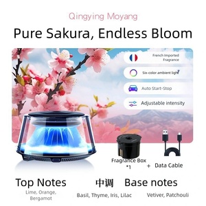 스마트 플라스틱 차량용 방향제 겸 아로마테라피 디퓨저 송풍구 클립형 향수 디퓨저 기기 리필 가능 자동차 방향제 - Product Image 2