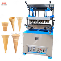 Petit cornet de crème glacée molle semi-automatique faisant 48 gobelets comestibles faisant la machine à cornets de crème glacée