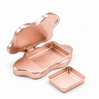 Boîte à baume à lèvres moderne en alliage de zinc poli, avec couvercle coulissant, pour parfum solide, ouverture magnétique, vente en gros, fabrication sur mesure