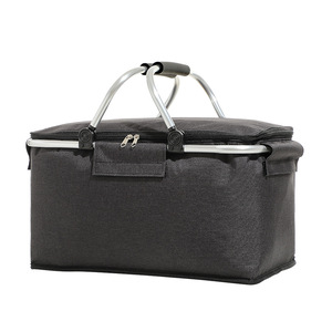 <span class=keywords><strong>Cesta</strong></span> de <span class=keywords><strong>Picnic</strong></span> isotérmica plegable para exteriores, bolsa de almuerzo aislada, caja de almacenamiento para vino, Camping y <span class=keywords><strong>Picnic</strong></span>, almacenamiento de alimentos - Product Image 2