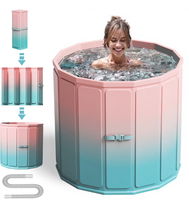Baignoire de glace pliable, bain froid portable pour athlètes et adultes à domicile, en intérieur et en extérieur