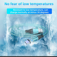 360 câble de Charge en Silicone liquide coloré 3 en 1 câble de charge magnétique USB 1M/2M Android câbles magnétiques écologiques
