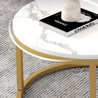 Décor noir de salon ensemble en bois de luxe rond nordique tables basses modernes pour la maison