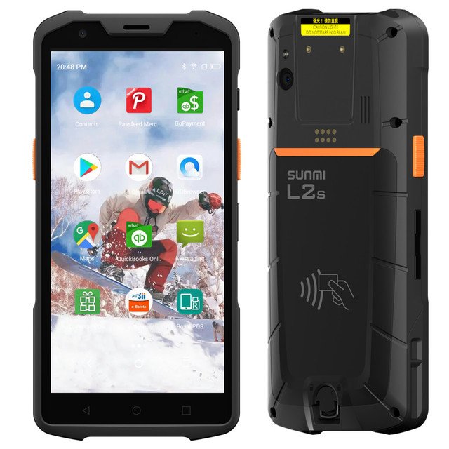 Sunmi L2S Android 9 POS System Zebra Camera Handheld Rugged 4G Wi-fi NFC Rfid Pda for Delivery Shipping Warehouse Inventory
