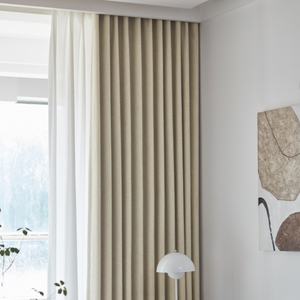 Venta de fábrica Nuevo estilo Barato 100% Cortina opaca para nieve Chenille con tela de lino similar al algodón - Product Image 2