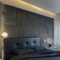 Autocollants muraux en pierre simulée PU, imperméables et ignifuges, pour hôpitaux et hôtels, design moderne, décoration intérieure