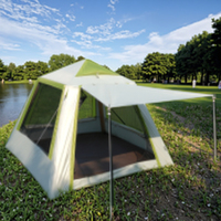 Tente gonflable en tissu Oxford imperméable, installation automatique, une chambre, 195x195x140 cm, abri familial pour le camping quatre saisons