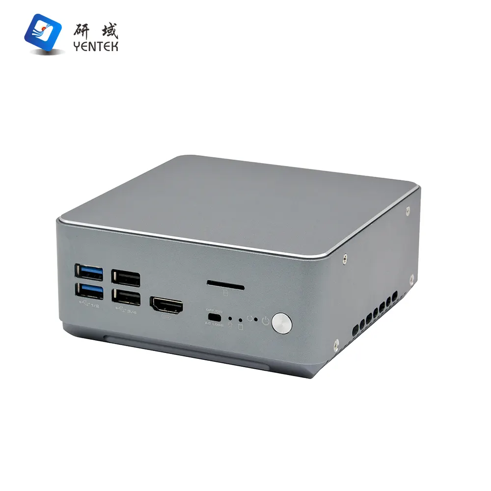 YENTEK Intel Celeron 5205U DDR4 8G MSATA 256G fanless pc 6 LAN mini computer Win10 Linux Ubuntu industrial mini pc