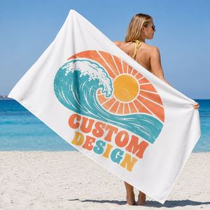 ผ้าเช็ดตัวชายหาดไมโครไฟเบอร์แบบกำหนดเองน้ำหนักเบา OEM - Product Image 1