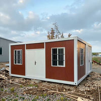 Maison conteneur en kit, conteneur préfabriqué détachable, panneau ignifuge en laine de roche, assemblage rapide pour bureau/hôtel/entrepôt