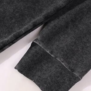 Fabricant de vestes 2025, vente en gros de sweats à capuche vintage délavés à l'acide pour hommes, adaptés au style streetwear hip-hop - Product Image 4