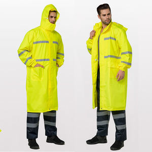 معطف مطر طويل للرجال HA735 باللون الأصفر، مقاوم للماء، مناسب للدراجات النارية - Product Image 5