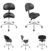 Tabouret de selle en cuir synthétique pour clinique et salon ophtalmique
