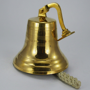 Campana Náutica de Latón Sólido, Campana Marina Vintage Decorativa para Colgar en Casa, Oficina, Hotel, Decoración Costera - Product Image 1