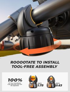 ที่ยึดโทรศัพท์ LISEN สำหรับมอเตอร์ไซค์ 1s แบบล็อคเร็ว ป้องกันการสั่นสะเทือน ที่ยึดโทรศัพท์สำหรับจักรยานยนต์ไฟฟ้า แฮนด์จับมอเตอร์ไซค์วิบาก สำหรับโทรศัพท์ขนาด 4.6-7 นิ้ว - Product Image 6