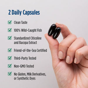 Gélules d'Oméga-3 de haute qualité, marque privée, SANS GLUTEN & SANS OGM, pour la santé des yeux, le maintien d'une immunité saine et la santé cardiaque. - Product Image 3