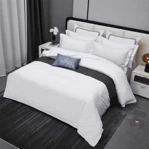 Juego de funda nórdica de poliéster para Hotel, tamaño Queen King, 48*74cm, funda de almohada, juego de <span class=keywords><strong>cama</strong></span> de poliéster barato para Homestay SPA - Product Image 2