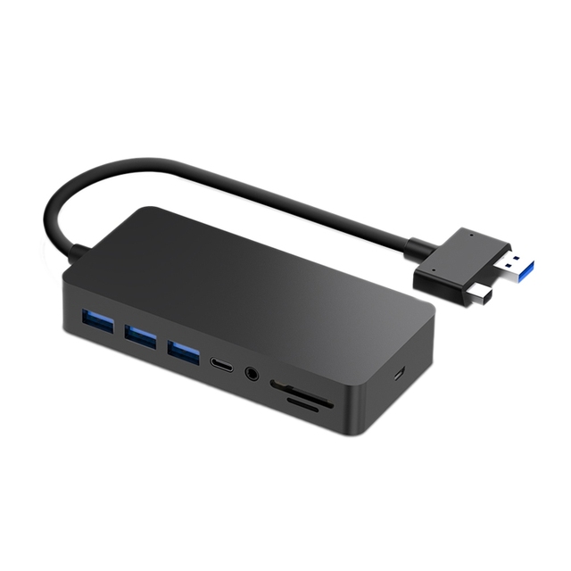 12 in 1 USB Hub Docking Station Ethernet 4K  VGA DP Display S D/TF Card Reader for Surface Pro 4/Pro 5/Pro 6