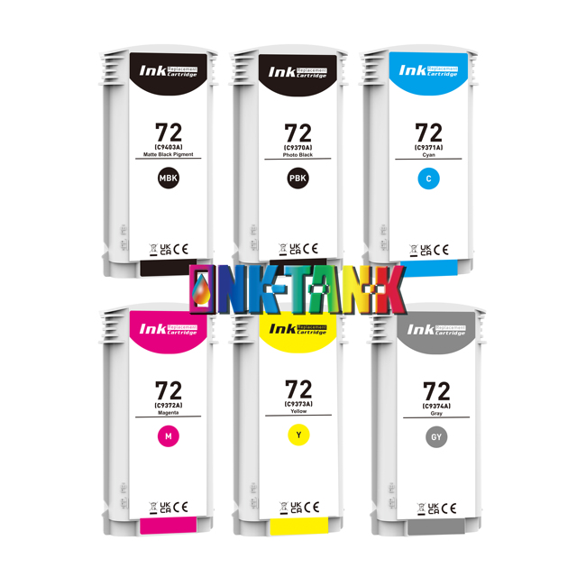 INK-TANK 72 Premium Color Compatible Inkjet Ink Cartridge for HP 72 for HP Designjet T1120 T1200 T1300 T2300 T610 T770 T790 T795
