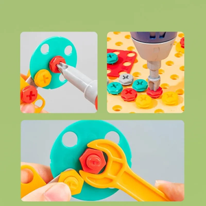 Giocattoli Montessori per Bambini da <span class=keywords><strong>3</strong></span> a 7 <span class=keywords><strong>Anni</strong></span>, Regalo di Compleanno, Giocattolo Trapano, <span class=keywords><strong>Giochi</strong></span> <span class=keywords><strong>Educativi</strong></span> per Bambini - Product Image 4