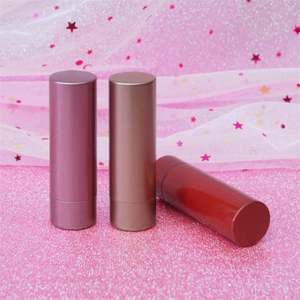 Tubo de Lápiz Labial Redondo de Aluminio Vacío, Color Rojo Brillante, Diseño Único, con Tapa de Clic, Color Personalizable, Impresión Serigrafiada - Product Image 2