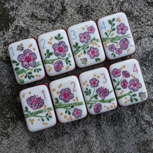 Mahjong portable en cristal de style américain, design à sept couches de blocs de couleur orange, style européen et américain transfrontalier - Product Image 2