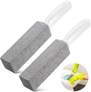 Toilet Cleaner Hard Water Build up Remover with Ergonomic Handle, Toilet Bowl Stain Ring Remover, Pumice Stone Toilet Cleaner