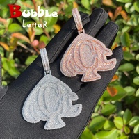 Collier pendentif lettre ACE Hip-Hop pour homme, chaîne en corde avec micro-pavé de zircon incrusté, bijoux tendance