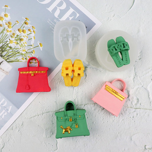 Bolso de mano Bolsos Monederos y zapatos de tacón alto <span class=keywords><strong>Molde</strong></span> de silicona para pastel, Chocolate,Cupcake, resina, <span class=keywords><strong>Fondant</strong></span>, moldes artesanales DIY - Product Image 3