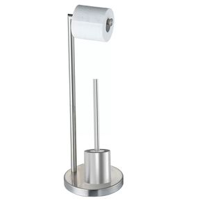 Portarotolo <span class=keywords><strong>da</strong></span> Bagno Autoportante <span class=keywords><strong>in</strong></span> <span class=keywords><strong>Acciaio</strong></span> <span class=keywords><strong>Inox</strong></span> 304 Finitura Nichel, Supporto per Rotolo di <span class=keywords><strong>Carta</strong></span> <span class=keywords><strong>Igienica</strong></span> <span class=keywords><strong>da</strong></span> <span class=keywords><strong>Terra</strong></span> Moderno - Product Image 2