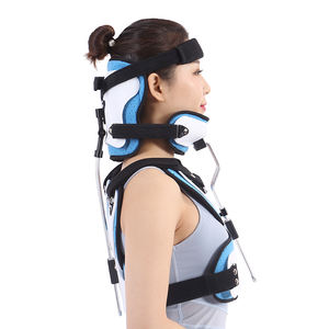 Soporte de Cuello y Tórax de Doble Columna para Adultos, Soporte para <span class=keywords><strong>Torticollis</strong></span>, Dispositivo de Fijación de Columna <span class=keywords><strong>Cervical</strong></span> Ajustable para Cuidado - Product Image 4