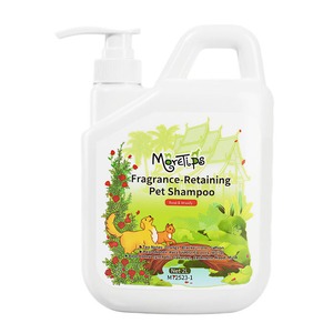 MORETIPS Shampoing pour animaux de compagnie hydratant, réparateur et nourrissant, parfum boisé de rose, 2L, désodorisant, pH doux pour chiens - Product Image 1