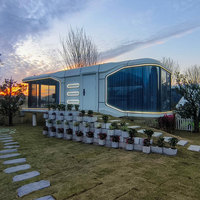 Capsule spatiale moderne de luxe préfabriquée, étanche, pour conteneur maritime complet, avec design gratuit, pour usage en maison flottante, hôtel ou salon.