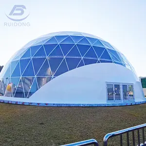 Cúpula geodésica de gran estructura de acero galvanizado, carpa de fiesta para eventos al aire libre, igloo, 25M