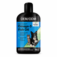 Suplemento para Mascotas PetViva, Aceite de Pescado Omega 3 de Captura Natural para Perros y Gatos, Pollock y Bacalao, 32oz, para Piel y Articulaciones, Venta al Por Mayor, Fabricante OEM