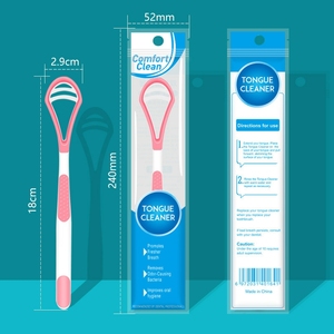 Raspador de <span class=keywords><strong>Lengua</strong></span> Colorido Más Vendido, Cepillo Limpiador de <span class=keywords><strong>Lengua</strong></span> con Función para Combatir el Mal Aliento - Product Image 4