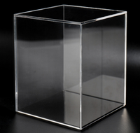 Boîte d'affichage en acrylique transparente, 10 pièces, avec Base noire, vitrine anti-poussière pour jouet à doigt d'action