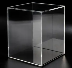 Klare Acryl-Display-Box mit schwarzer Basis staub dichter Schaukasten für Finger Action-Spielzeug