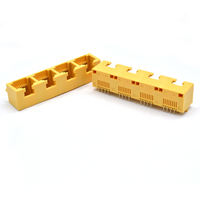 Connecteur RJ45 Cat6 Série 53MINI 8P8C 1x4 ports UTP, prise modulaire PCB, pas de 13,56 mm pour commutateur réseau/routeur