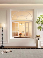 Ventanas abatibles en forma de arco con diseño de rejilla retro arqueada de estilo europeo para edificios históricos