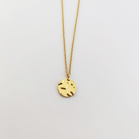 Collier martelé plaqué or 18 carats, pendentif, collier chaîne trombone, collier superposé pour femme, fille